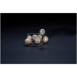   Entac karácsonyi füzér áttetsző műanyag golyó meleg fehér 10LED