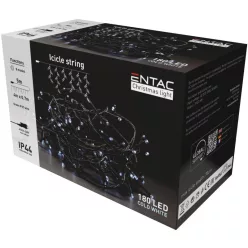 Entac Karácsonyi IP44 180 LED Jégcsapfüzér CW 4m