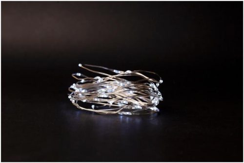 Entac karácsonyi drótfüzér 4m beltéri 80LED hideg fehér