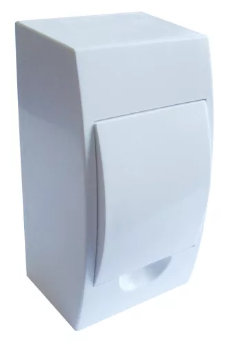 Falon kívüli elosztódoboz, fehér ajtóval, N/PE sínnel