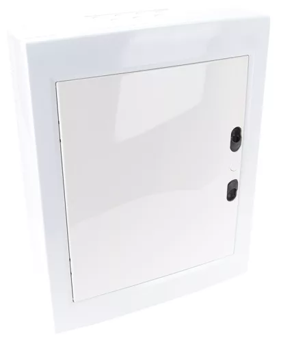 Falon kívüli elosztódoboz, fehér-sík ajtóval, NPE nélkül 24 Modul
