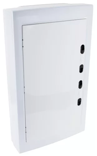 Falon kívüli elosztódoboz, fehér-sík ajtóval, NPE nélkül 36 Modul