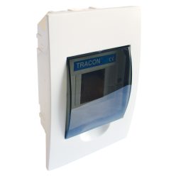   Süllyesztett elosztódoboz, füstszínű ajtóval, N/PE sínnel