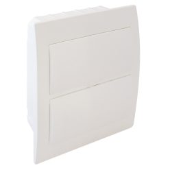   Süllyesztett elosztódoboz,12 Modulos fehér ajtóval, N/PE sínnel