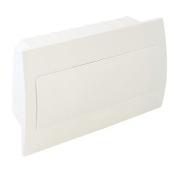   Süllyesztett elosztódoboz, 18 Modulos, fehér ajtóval, N/PE sínnel