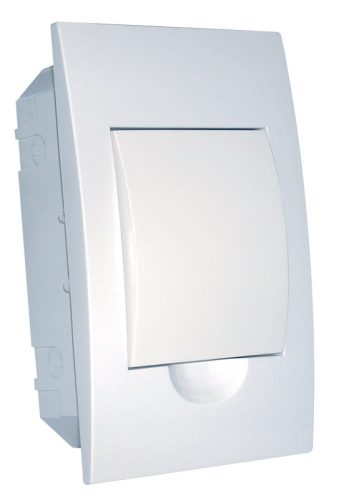 Süllyesztett elosztódoboz, fehér ajtóval, N/PE sínnel 4 Modulos