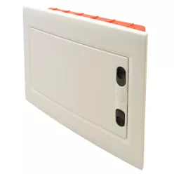   Süllyesztett elosztódoboz, 12 Modulos, fehér-sík ajtóval, NPE nélkül