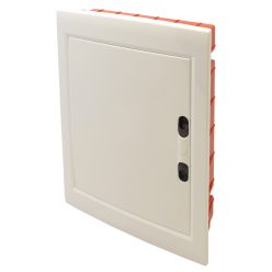   Süllyesztett elosztódoboz, 2x12 Modulos fehér-sík ajtóval, NPE nélkül