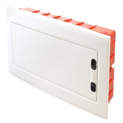   Süllyesztett elosztódoboz, fehér-sík ajtóval, NPE nélkül 18 Modulos