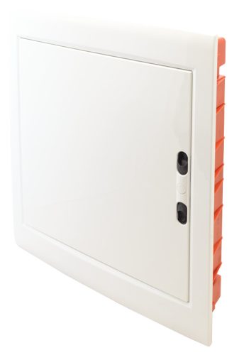 Süllyesztett elosztódoboz, 2x18 Modulos, fehér-sík ajtóval, NPE nélkül