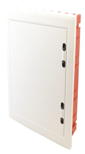 Süllyesztett elosztódoboz, 3x18 Modulos, fehér-sík ajtóval, NPE nélkül
