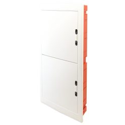   Süllyesztett elosztódoboz, 4x18 Modulos, fehér-sík ajtóval, NPE nélkül