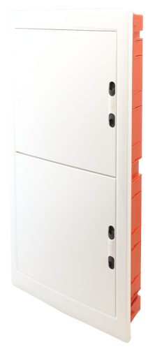 Süllyesztett elosztódoboz, 4x18 Modulos, fehér-sík ajtóval, NPE nélkül