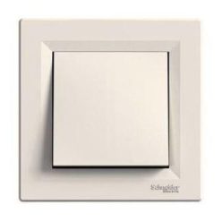 Schneider Asfora Kapcsoló, egy pólusú, komplett, bézs