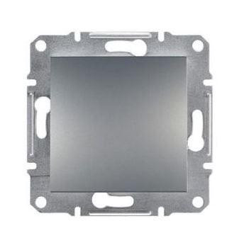 Schneider Asfora Kapcsoló, egy pólusú, keret nélkül, acél