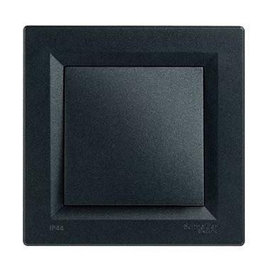 Schneider Asfora Kapcsoló, egy pólusú, kültéri, antracit