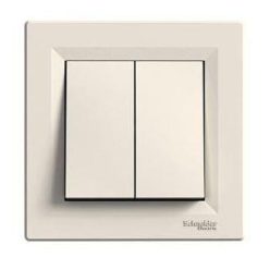   Schneider Asfora Kapcsoló, csillárkapcsoló, komplett, bézs