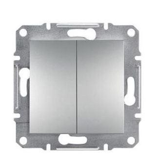 Schneider Asfora Kapcsoló, csillárkapcsoló, keret nélkül, alumínium