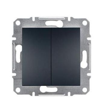 Schneider Asfora Kapcsoló, csillárkapcsoló, keret nélkül, antracit