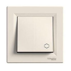   Schneider Asfora Kapcsoló, váltókapcsoló, komplett, bézs