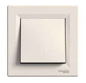 Schneider Asfora Kapcsoló, keresztkapcsoló, komplett, bézs