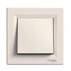 Schneider Asfora Nyomógomb, komplett, bézs