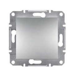 Schneider Asfora Nyomógomb, keret nélkül, alumínium
