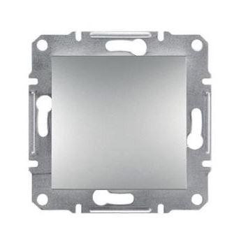 Schneider Asfora Nyomógomb, keret nélkül, alumínium