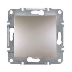 Schneider Asfora Nyomógomb, keret nélkül, bronz