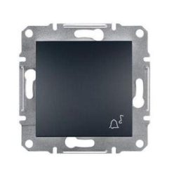   Schneider Asfora Nyomógomb csengőjellel, keret nélkül, antracit