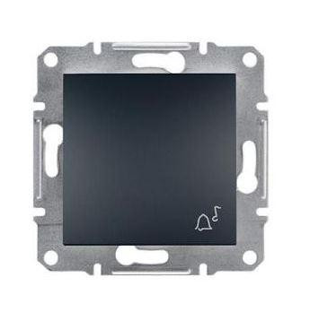 Schneider Asfora Nyomógomb csengőjellel, keret nélkül, antracit