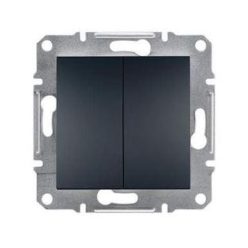   Schneider Asfora Nyomógomb, 1P, csengőjellel, keret nélkül, antracit