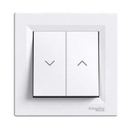   Schneider Asfora Redőnyvezérlő kapcsoló, komplett, fehér