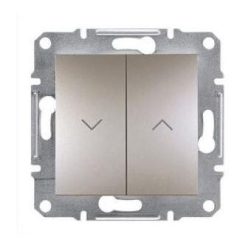   Schneider Asfora Redőnyvezérlő kapcsoló, keret nélkül, bronz