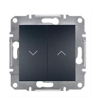 Schneider Asfora Redőnyvezérlő kapcsoló, keret nélkül, antracit