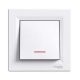 Schneider Asfora Kapcsoló, egypólusú, jelzőfényes, komplett, fehér