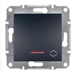 Schneider Asfora Kapcsoló, váltókapcsoló, jelzőfény, keret nélkül, antracit
