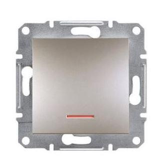 Schneider Asfora Nyomógomb, jezőfényes, keret nélkül, bronz