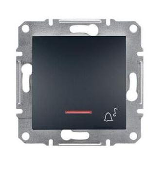 Schneider Asfora Nyomógomb csengőjellel, jelzőfény, keret nélkül, antracit