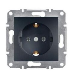   Schneider Asfora aljzat (dugalj) 2P+F, keret nélkül, antracit