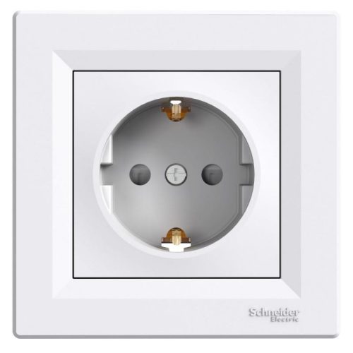 Schneider Asfora aljzat (dugalj) 2P+F,gyermekvédős komplett, fehér