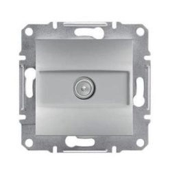   Schneider Asfora TV aljzat, végzáró, 1 dB, keret nélkül, alumínium