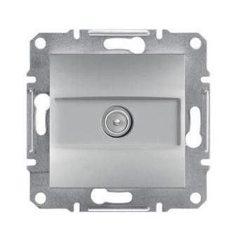 Schneider Asfora TV aljzat, végzáró, 1 dB, keret nélkül, alumínium