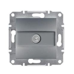   Schneider Asfora TV aljzat, végzáró, 1 dB, keret nélkül, acél