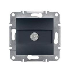   Schneider Asfora TV aljzat, végzáró, 1 dB, keret nélkül, antracit