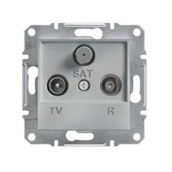   Schneider Asfora TV-R-SAT aljzat, végzáró, 1 dB, keret nélkül, alumínium