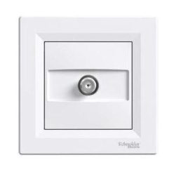   Schneider Asfora SAT aljzat, végzáró, 1 dB, komplett, fehér