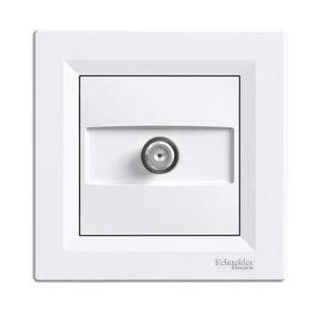 Schneider Asfora SAT aljzat, végzáró, 1 dB, komplett, fehér