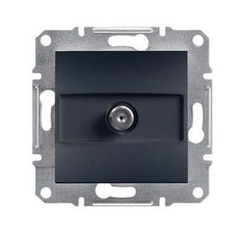 Schneider Asfora SAT aljzat, végzáró, 1 dB, keret nélkül, antracit