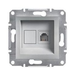   Schneider Asfora Telefon csatlakozóaljzat 1-es, keret nélkül, alumínium